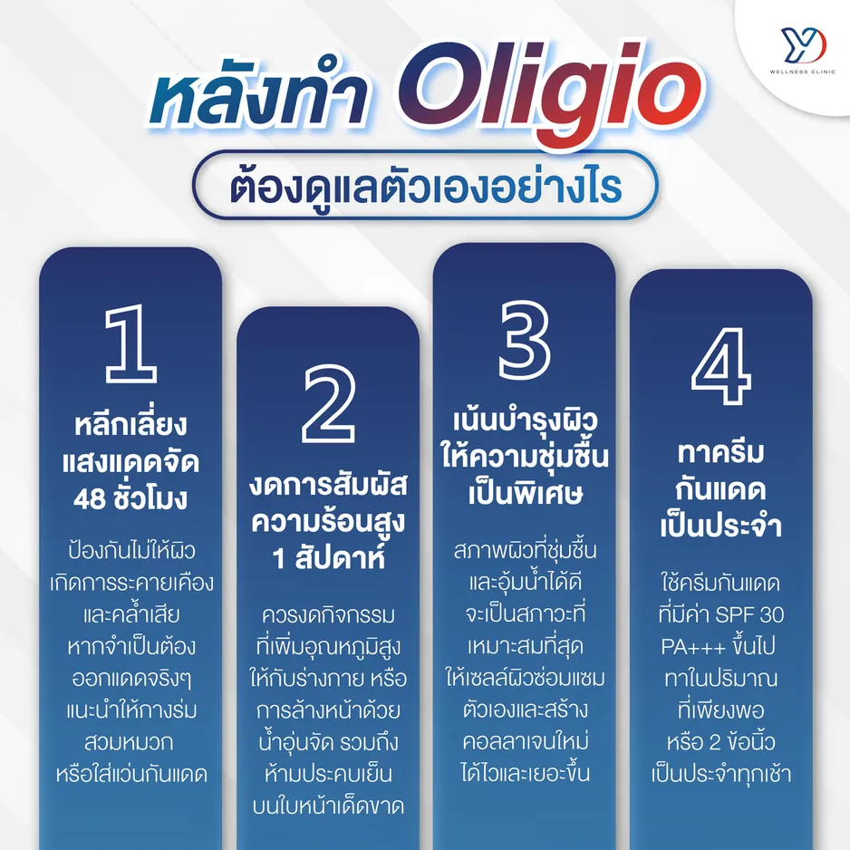 หลังทำ Oligio ต้องดูแลตัวเองอย่างไร?