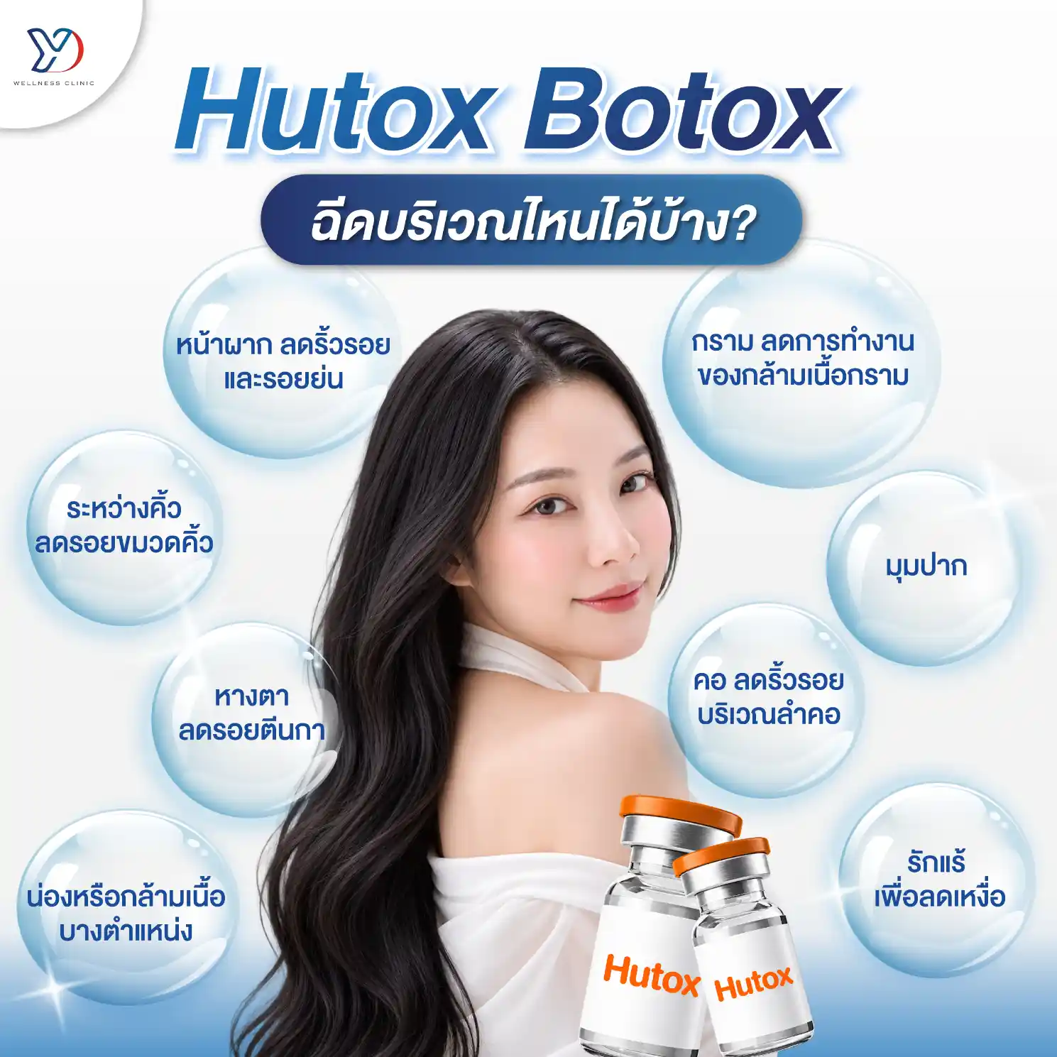 Hutox Botox ฉีดบริเวณไหนได้บ้าง