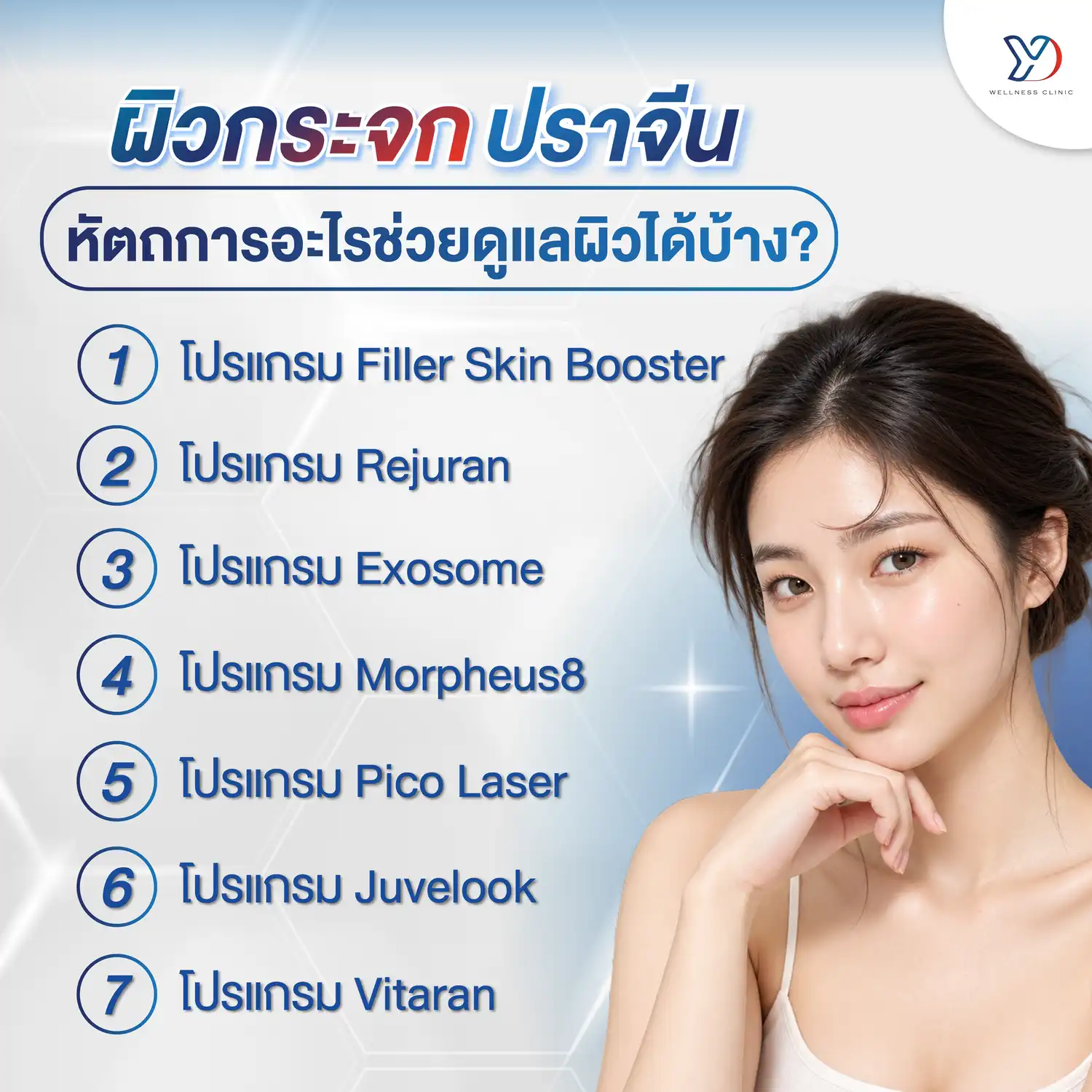 ผิวกระจก ปราจีน มีหัตถการอะไรช่วยดูแลผิวได้บ้าง